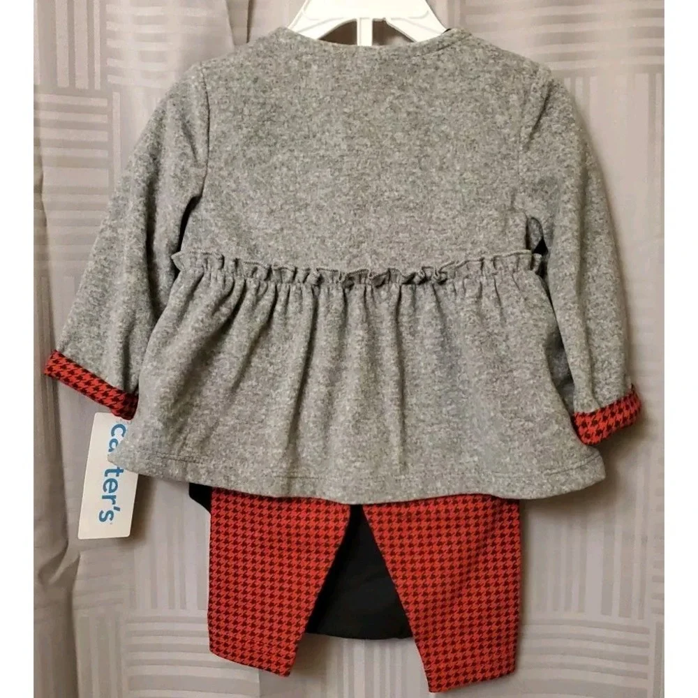 NWT Carters Baby Girl 3 Piece Set With Jacket,‎ One Piece And Pants Size 6M